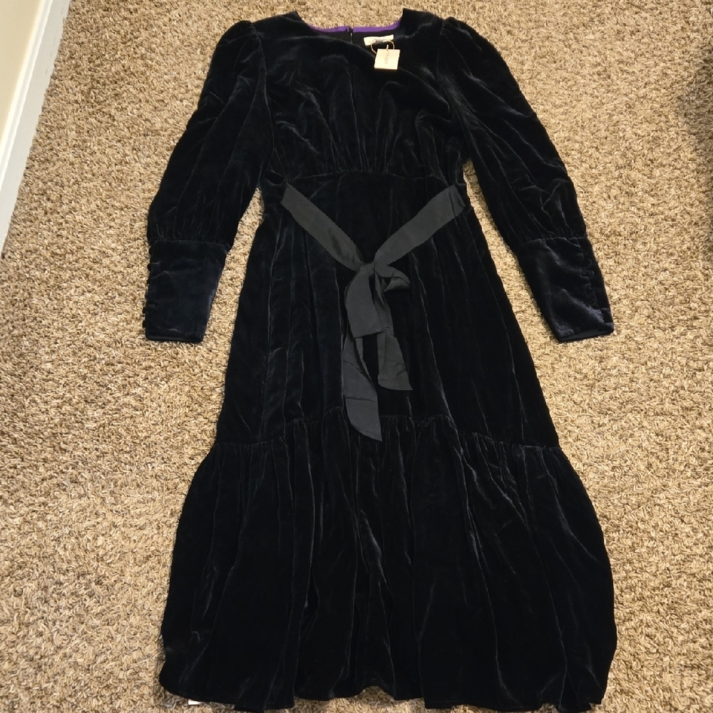 Elegant Black Velvet Dress